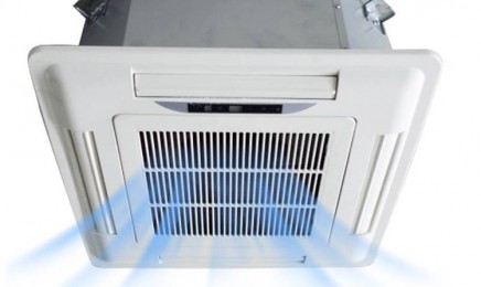 四面出风卡式风机盘管 冷暖两用天花板嵌入吸顶式水冷空调
