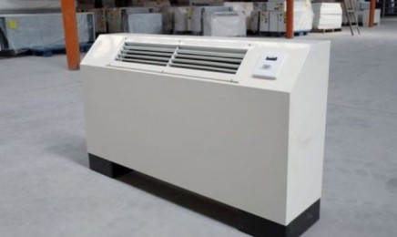 立式明装风机盘管机组壁挂式落地式煤改电接暖气冷暖两用中央空调FP-85LM