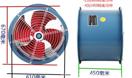 防爆玻璃钢轴流风机 便捷安装低噪 大型商超高速通风降温扇
